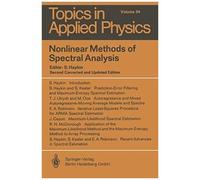 Nonlinear Methods Of Spectral Analysis