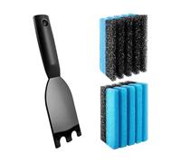 NonMiFyR 12 Pièces Grill Pan Scraping Grattoir avec Éponges Double Face en Nylon pour Nettoyage Efficace des Grills sans Rayures Adapté à La Préparation de Rep, 6 Pièces