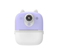 NonMiFyR Appareil Photo Instantané Enfant avec Double Objectif Impression Instantanée Écran Compact Prise de Vue Simple Convient aux Enfants Loisirs Créatifs Fêtes Sorties Familiales, Violet