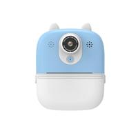 NonMiFyR Appareil Photo Instantané Enfant avec Double Objectif Impression Instantanée Écran Compact Prise de Vue Simple Convient aux Enfants Loisirs Créatifs Fêtes Sorties Familiales, Bleu