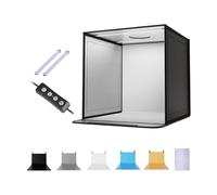 NonMiFyR Boîte à Lumière Photo avec 5 Fonds, Kit de Tente Lumineuse, éclairage pour Petits Objets, Professionnel, 2 Lumières avec Variateur, 40cm