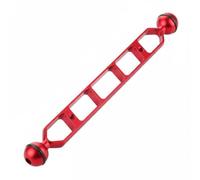 NonMiFyR Bras de Lampe de Plongée Extension pour Appareil Photo sous-Marin Structure Solide en Alliage d'Aluminium Montage à Double Boule pour Réglage Précis, Rouge, 11 Pouces
