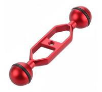 NonMiFyR Bras de Lampe de Plongée Extension pour Appareil Photo sous-Marin Structure Solide en Alliage d'Aluminium Montage à Double Boule pour Réglage Précis, Rouge, 5 Pouces