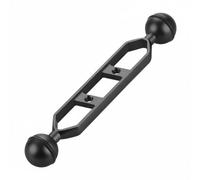 NonMiFyR Bras de Lampe de Plongée Extension pour Appareil Photo sous-Marin Structure Solide en Alliage d'Aluminium Montage à Double Boule pour Réglage Précis, Noir, 7 Pouces