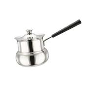 NonMiFyR Cafetière En Acier Inoxydable avec Poignée Anti-brûlure, Utilisable Comme Cafetière Turque, Bouilloire à Lait, Chauffe-beurre et Fondoir à Chocolat. D, Forme fût 720ml