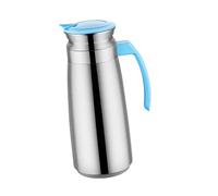 NonMiFyR Carafe Pichet Carafe D'Eau Portable avec Couvercle Cruche Boissons Inox Grande Ouverture Nettoyage Aisé Convient Rassemblement Salon, Bleu