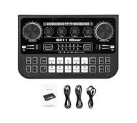 NonMiFyR Carte Son, Table de Mixage Audio, Changeur de Voix Professionnel pour La Scène, La Maison, Les Jeux Vidéo et