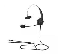 NonMiFyR Casque Téléphonique à Une Oreille avec Suppresseur de Bruit pour Service de Conseil et Standard Bras Micro Flexible et Coussinet en Mousse, 2 pièces