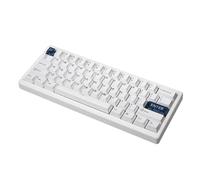 NonMiFyR Clavier Mécanique Compact 60 pour Programmation Jeux Bureautique Écriture Gasket Mount avec Triple Mode USB C et Fil Rétroéclairage RVB et Corps en, Blanc, Qk61 Anglais