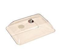 NonMiFyR Cloche à Gâteau Rectangulaire avec Couvercle Plateau à Servir Dôme Transparent pour Aliments Poignée Stable et PP Solide Adaptée pour, S