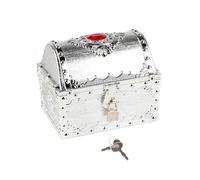 NonMiFyR Coffre de Pirate Vintage avec Coffre de Rangement, Boîte à Monnaie Verrouillable pour Secrets et Bijoux, Idéal pour Les Jeux D'aventure Ou, Argent