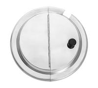 NonMiFyR Couvercle En Acier Inoxydable, Pliable, Résistant à La Chaleur, avec Poignée à Bouton, Idéal pour La Cuisson à La Poêle, Le Camping et L'ut, Diamètre 30 Cm