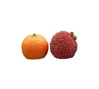 NonMiFyR Ensemble de 4 Figurines de Fruits pour Voiture - Décorations de Tableau de Bord - Jolis Fruits En Résine pour Une Ambiance Agréable, Parfaits pour Les, 2 Pièces