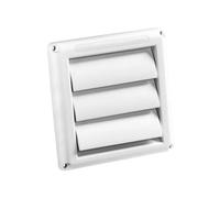 NonMiFyR Grille D'Aération Extérieure avec Couvercle Anti-pluie pour Bouche Sèche-linge Sortie de Ventilation Carrée à Persiennes Installation Pratique Adaptée, 5 pouces