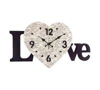 NonMiFyR Horloge Suspendue « Amour » - Décoration Silencieuse et Moderne pour La Saint-Valentin