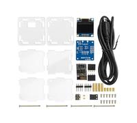 NonMiFyR Kit Horloge Météo Mini Station Météo Numérique Affichage Digital Assemblage Manuel Matériau PP pour Durabilité Adapté à la Décoration Intérieure