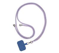 NonMiFyR Lanière pour Smartphone Universelle Sangle Téléphone Portable Attache Détachable Tour de Cou Polyester Ajustable Protection Convient pour A, Bleu Violet