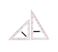 NonMiFyR Math Équipement de Géométrie Set Règle Rapporteur Tailles Chiffres Clairs et Poignée Détachable pour Dessin Adaptés Bureau Maison Salle, Ensemble deux pièces