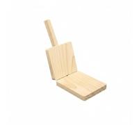 NonMiFyR Moule en Acier Inoxydable avec Bois de Sapin Résistant Presse à Pâte Manuelle pour Dumplings Presse à Tortilla Ergonomique à Charnière Ustensile de, L, Bois