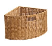 NonMiFyR Panier de Rangement d'angle Triangulaire, Boîte de Rangement Robuste, Polyvalente, Compacte et étroite, Organisateur Tissé pour Journaux et Salon, Poignée Centrale