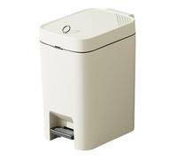 NonMiFyR Poubelle Principale Multifonction Distributeur de Déchets Panier de Rangement Hermétique avec Double Mécanisme D'Ouverture Pédale et Main Fermeture Si, 12 L