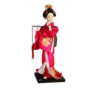 NonMiFyR Poupée Japonaise Geisha En Kimono, 23 Cm, Objet de Collection Traditionnel et élégant, Artisanat Traditionnel, pour Table, Vitrine, étagère Ou, Style A