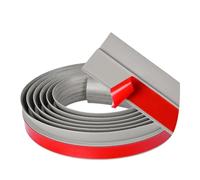 NonMiFyR Profilé de Transition de 2 M pour Revêtements de Sol, de Porte Auto-adhésif, Profilé Stratifié pour La Jonction entre La Porte et La Douche, Texture de Bois Gris