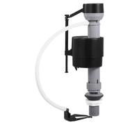 NonMiFyR Robinet de Chasse D'Eau Toilette avec Accessoire de Remplissage Silencieux Installation Aisée Entrée Par Le Bas Commande de Niveau D'Eau Adapté pour L, Pince Noire