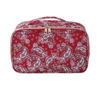 NonMiFyR Sac de Mahjong Pochette Vide à Poignée Organisateur Accessoires Fermeture Éclair Sécurisée Polyester Renforcé Adapté Au Transport Jeux Fête Entre Amis, Rouge