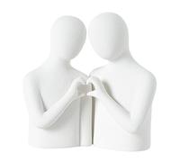 NonMiFyR Statue de Couple avec Geste, Figurine Décorative pour Centre de Table, Sculpture D'amour Romantique, Ornement pour Vitrine D'hôtel, Blanc