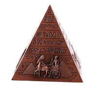 NonMiFyR Statue Pyramidale Souvenir, Ornement Architectural, Figurine de Collection, Sculpture en Alliage de Fer, Cadeau, Décoration Intérieure, Bureau, Livres, Cuivre