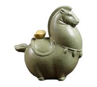 NonMiFyR Statuette de Thé Charmante, Petite Figurine de Cheval pour, Idéale pour Les Salons de Thé, Les Bureaux, Les Armoires Ou Les Chambr, Vert