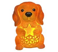 NonMiFyR Statuette Lumineuse de Chien avec LED, Décoration de Table, Figurine Animale, Cadeau pour Les Amoureux Des Chiens, Décoration de Table, Chiot vedette