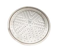 NonMiFyR Steaming Plate Plaque Vapeur en Acier INOX Plateau Cuisson Lisse Support Alimentaire Compartiment Perforé Adapté Au Foyer Collectif Occasions, 26cm