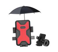 NonMiFyR Support de Téléphone pour, Fixation Rapide, Compact et Léger, en Polypropylène avec Protection Parapluie, Idéal pour La Route, Poignée Rouge