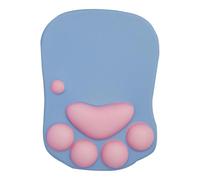 NonMiFyR Tapis de Souris Ergonomique et Confortable avec Repose-Poignet Intégré, Idéal pour Le Bureau. Ce Tapis de Souris à Motif Pattes de Chaton Est Conforta, Bleu