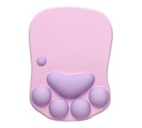 NonMiFyR Tapis de Souris Ergonomique et Confortable avec Repose-Poignet Intégré, Idéal pour Le Bureau. Ce Tapis de Souris à Motif Pattes de Chaton Est Conforta, Rose Violet