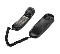 NonMiFyR Téléphone Fixe Filaire Rétro Doté de Combiné Élégant et Fonctions Mute Hold Reset Flash Redial Mini Téléphone Mural et de Bureau pour Seniors Bure, Noir