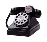 NonMiFyR Tirelire pour Enfants, Boîte à Monnaie, Tirelire Rétro En Forme de Téléphone avec Serrure, Comme Objet Décoratif pour Les Anniversaires D'enfants, noir