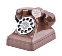 NonMiFyR Tirelire pour Enfants, Boîte à Monnaie, Tirelire Rétro En Forme de Téléphone avec Serrure, Comme Objet Décoratif pour Les Anniversaires D'enfants, CAFÉ