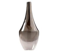 NonMiFyR Vase Plantes Moderne en Verre Décoratif Pot Fleurs Support Plante Accessoire Bouteille Cendré Chic Adapté Maison Office Salon Événement Galerie, 7x7x17cm