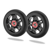 NONMON 2Pcs Roues de Trottinette 100mm 88A avec Installé Roulements, Scooter Replacement PU Wheels et Bearings 608 RS ABEC 9, Paire de Roue pour Trottinette Freestyle Classique Pro Stunt Scooter