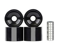 NONMON 4Pcs Roues de Longboard Skateboard Cruiser 70mm 80A avec Installé Roulements à Billes 608 RS ABEC-9 et Entretoises, Remplacement Set pour Planches de Skate Planche à roulettes