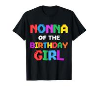 Nonna of The Birthday Girl Master Builder Bricks Blocks T-Shirt