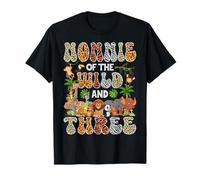 Nonnie of The Wild and Three 3e Anniversaire Boy Safari Jungle T-Shirt