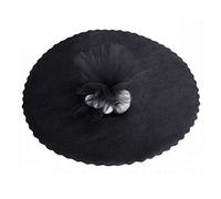 Nonsoloconfetti Lot de 100 voiles de fée en Tulle Organza Ronds pour bonbonnières à Faire soi-même - Noir