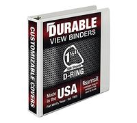 Nonstick D-Ring View Binder, 11 x 8-1/2, 1-1/2" Capacity, White