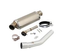 Nonuiny pour Yamaha pour Tenere 700 XTZ700 XTZ-700 2019-2023 Système D'Echappement Moto Modifier Le Tube De Liaison Central avec Silencieux Slip on(C)