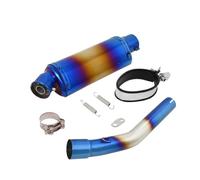 Nonuiny Système D'échappement Moto Modifier Le Tuyau Mid Link avec Silencieux Slip on pour Yamaha pour Tenere 700 XTZ700 XTZ-700 2019-2023(D)