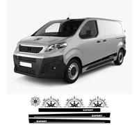 NonWoohdf Autocollants latéraux de portière de Voiture, Graphiques de Capot de Camping-Car de Sport, Autocollants de décoration de Style Boussole, adaptés aux Accessoires Automobiles Peugeot Expert